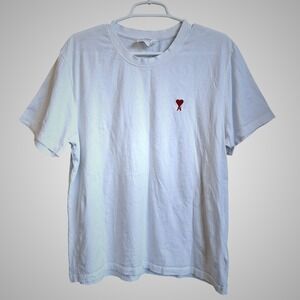 Ami Alexandre Mattiussi SS TShirt De Coeur One Point Logo Tops White XXL EUC